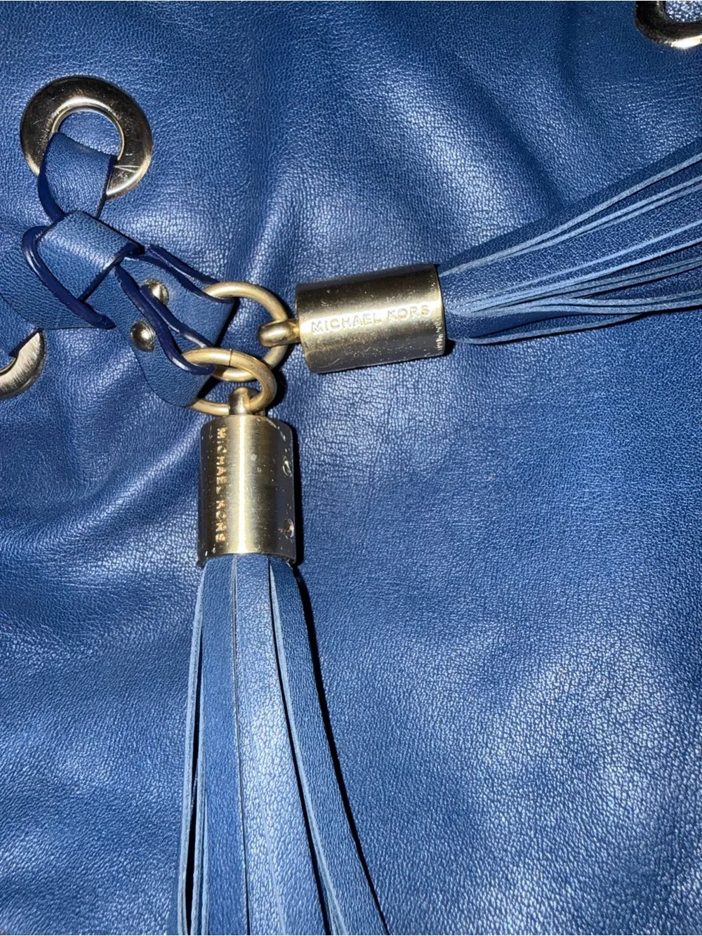 Michael Kors Astor Leather hobo bag in navy blue leather